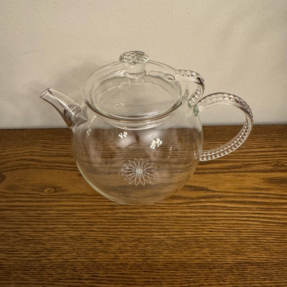 Teaposy - Clear Glass Teapot - EUC